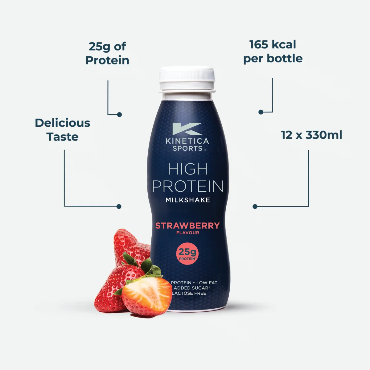 High Protein Milkshake Strawberry - 3 x 330ml