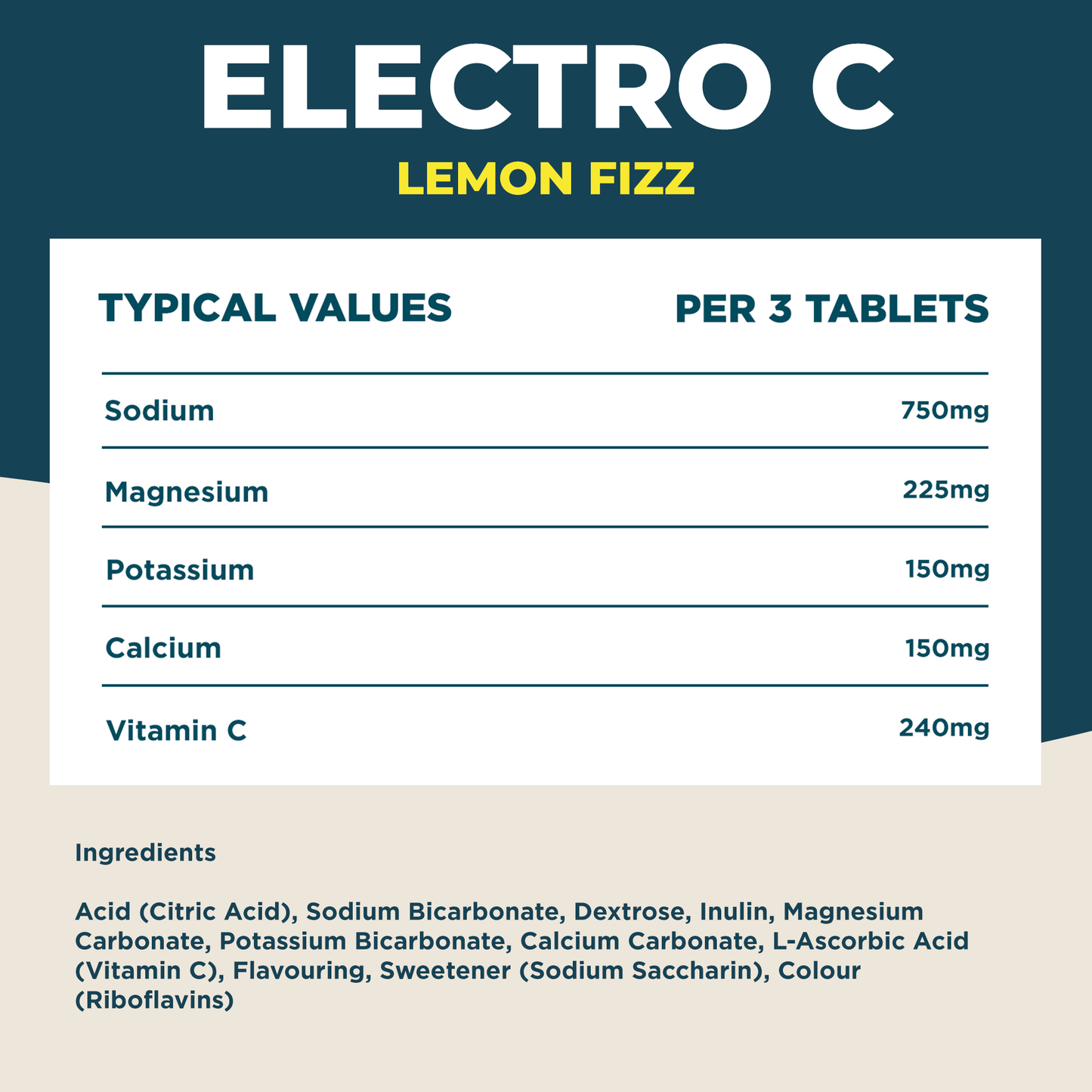 Electro-C Electrolyte Tablets- Lemon Fizz | Pack of 12