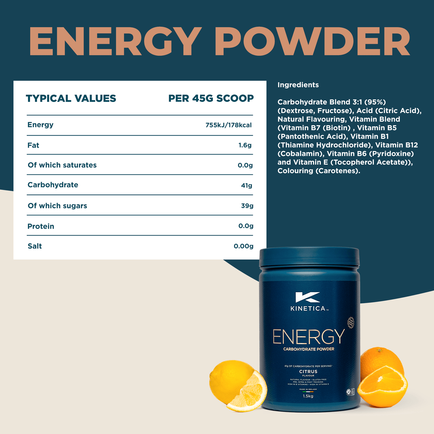 Energy Citrus 1.5kg - Kinetica Sports