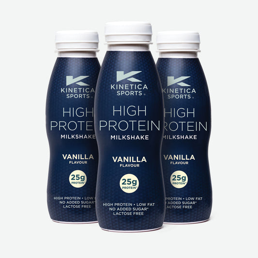 High Protein Milkshake Vanilla - 3 x 330ml - Kinetica Sports UK