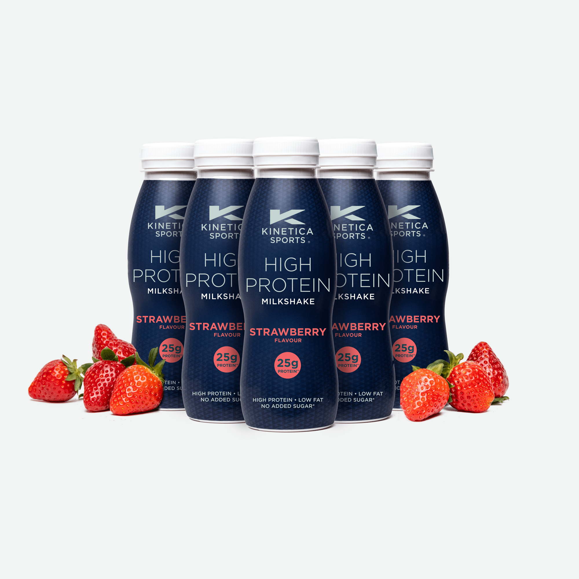 High Protein Milkshake Strawberry - 12 x 330ml - Kinetica Sports UK