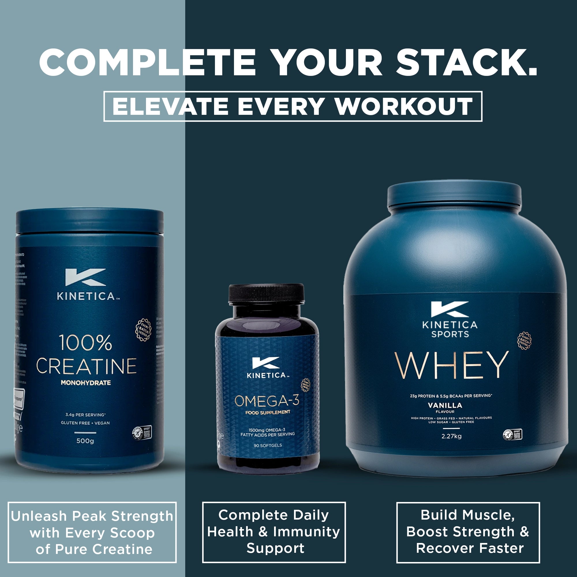 100% Creatine Monohydrate Powder - Unflavoured 500g - Kinetica Sports UK