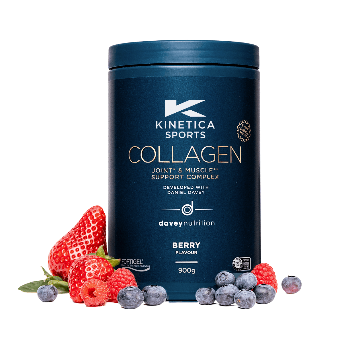 Collagen Powder Joint* & Muscle** Support Complex - 900g - Berry - Kinetica Sports UK