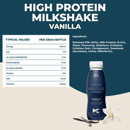 High Protein Milkshake Vanilla Nutritional Information