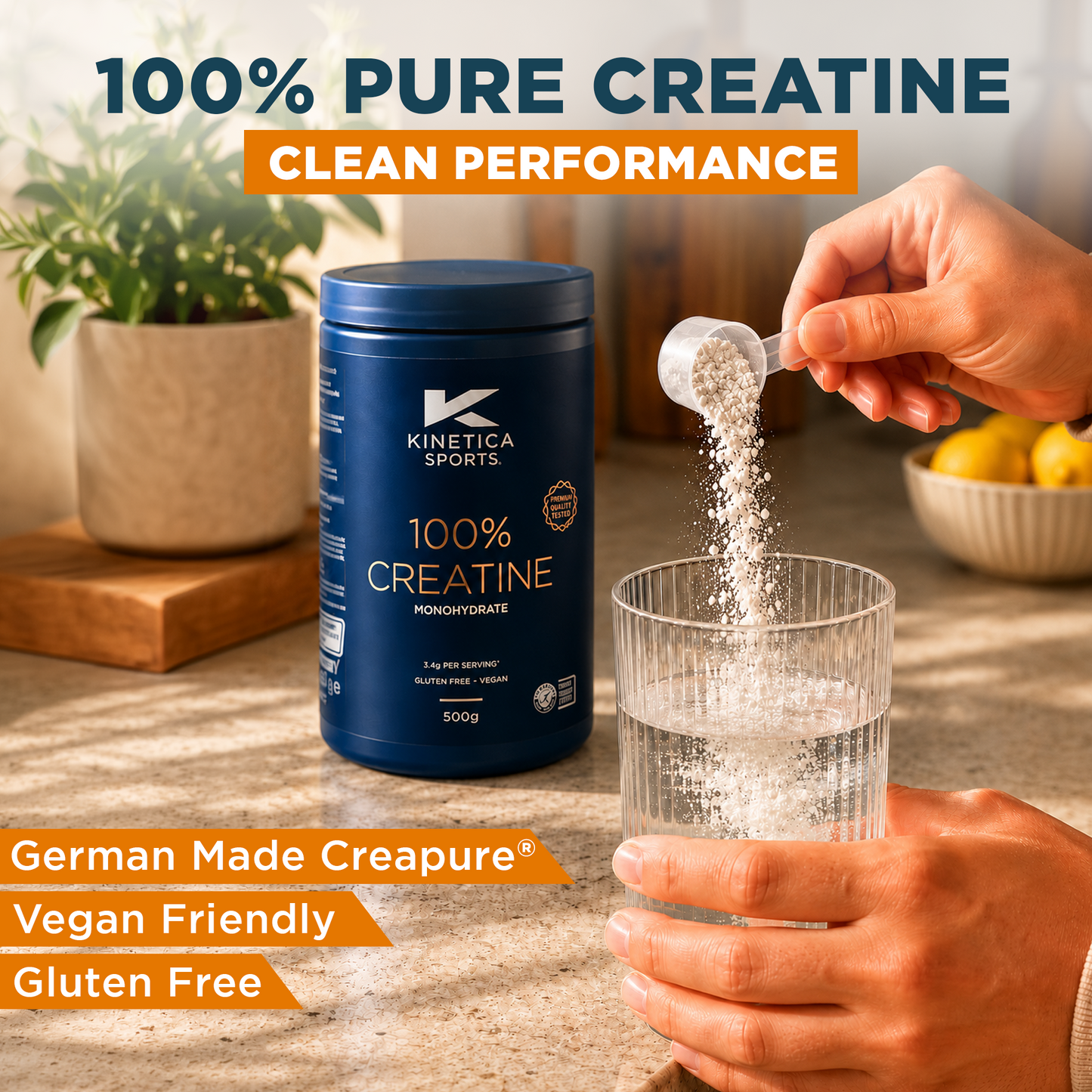 100% Creatine Monohydrate Powder - Unflavoured 500g