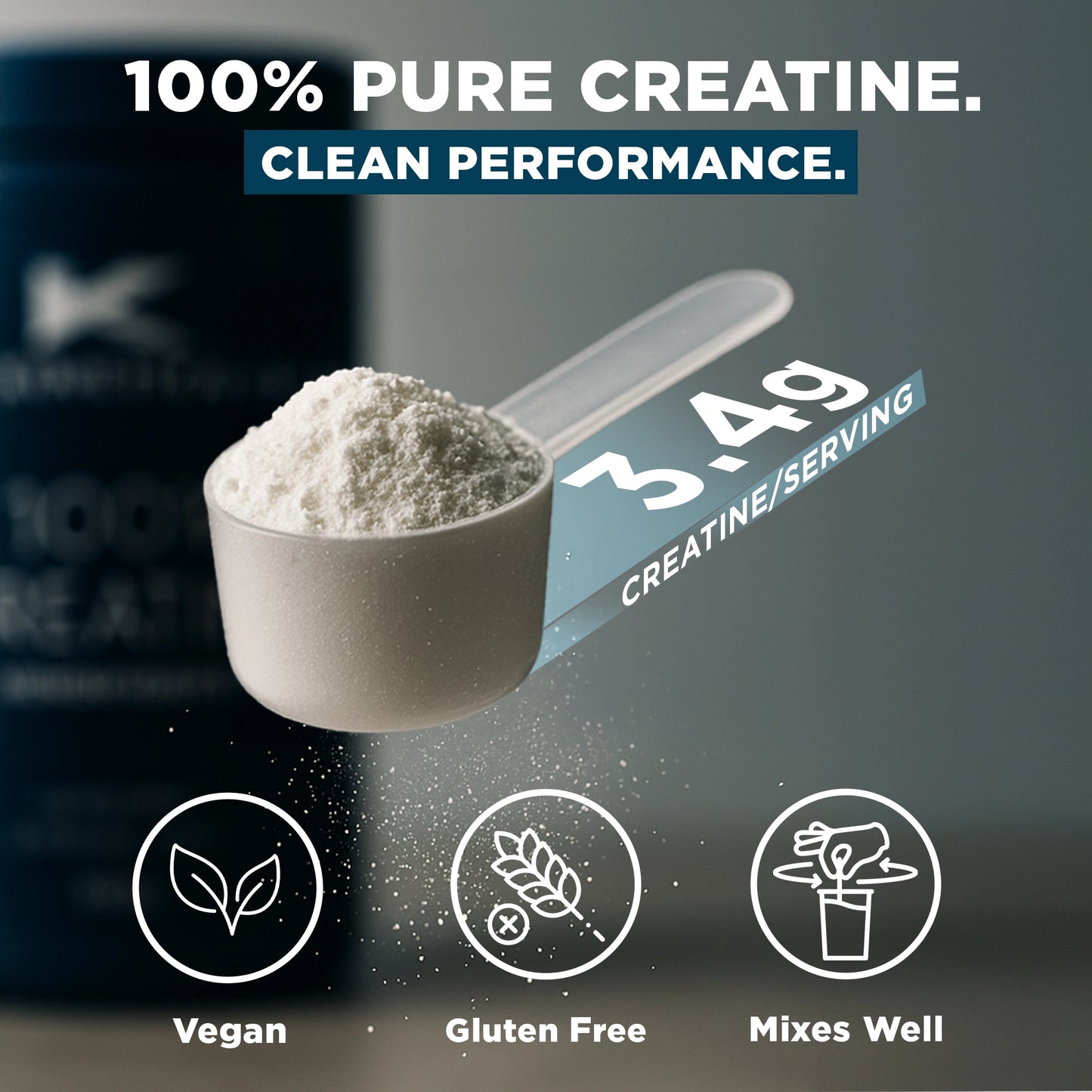 100% Creatine Monohydrate Powder - Unflavoured 500g - Kinetica Sports UK
