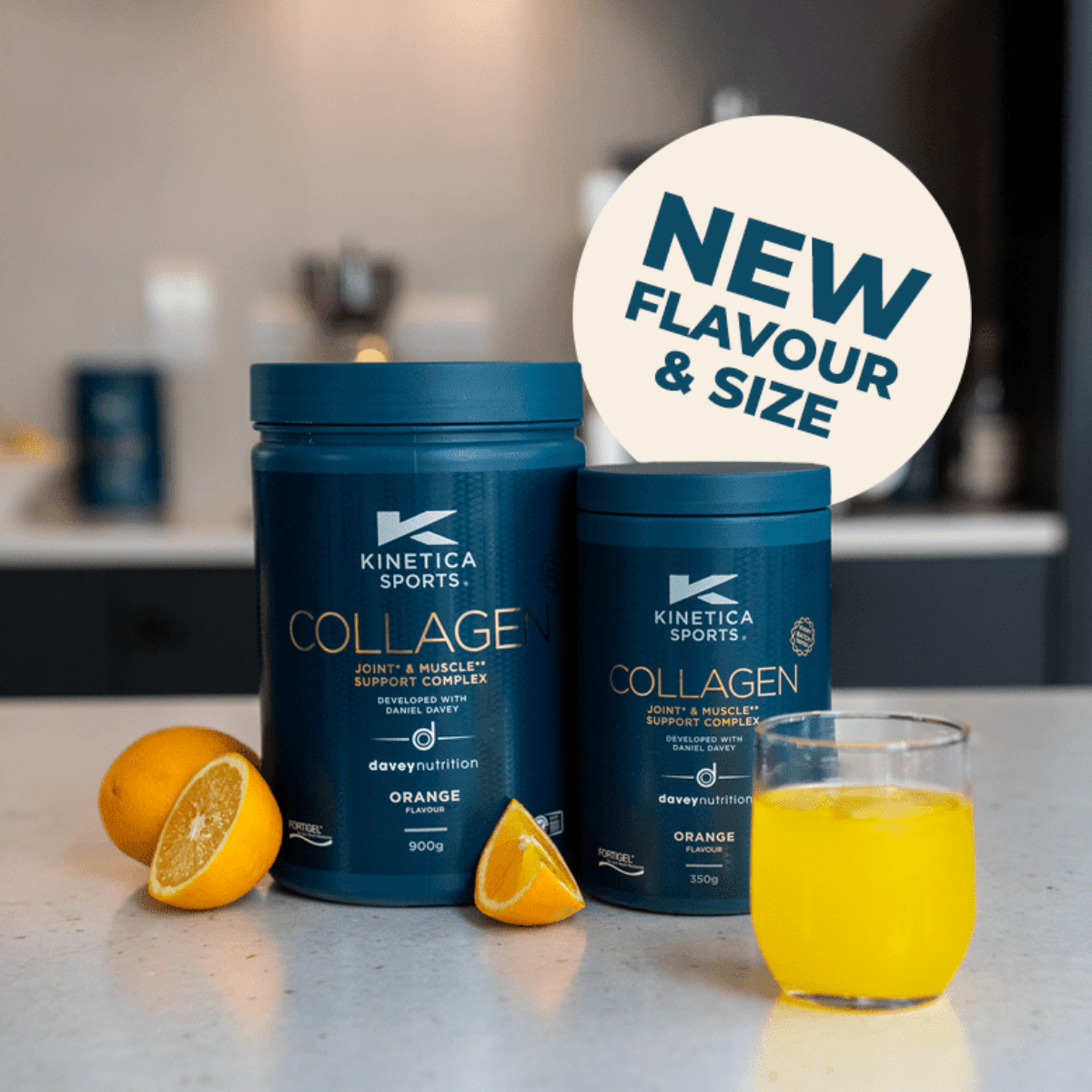 Collagen Powder Joint* & Muscle** Support Complex - 900g - Orange - Kinetica Sports UK