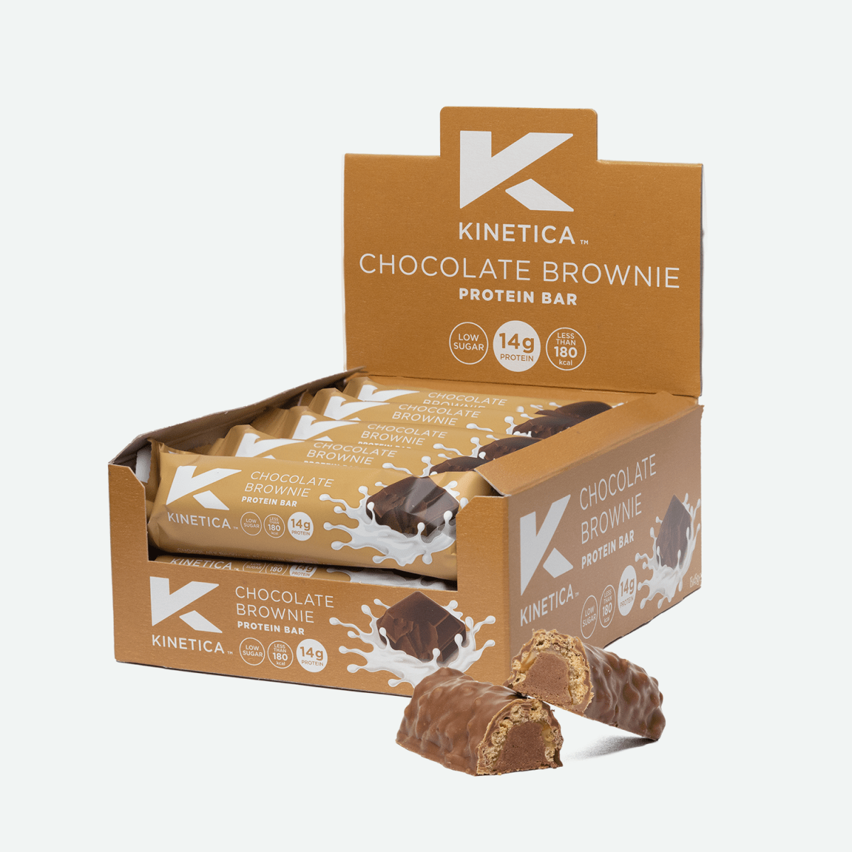 Deluxe Protein Bar Chocolate Brownie - 15 x 45g - Kinetica Sports