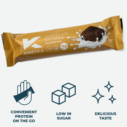 Deluxe Protein Bar Chocolate Brownie - 15 x 45g - Kinetica Sports