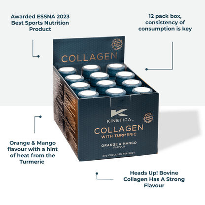 Collagen Shot with Turmeric - Orange & Mango 12-pack - Kinetica Sports