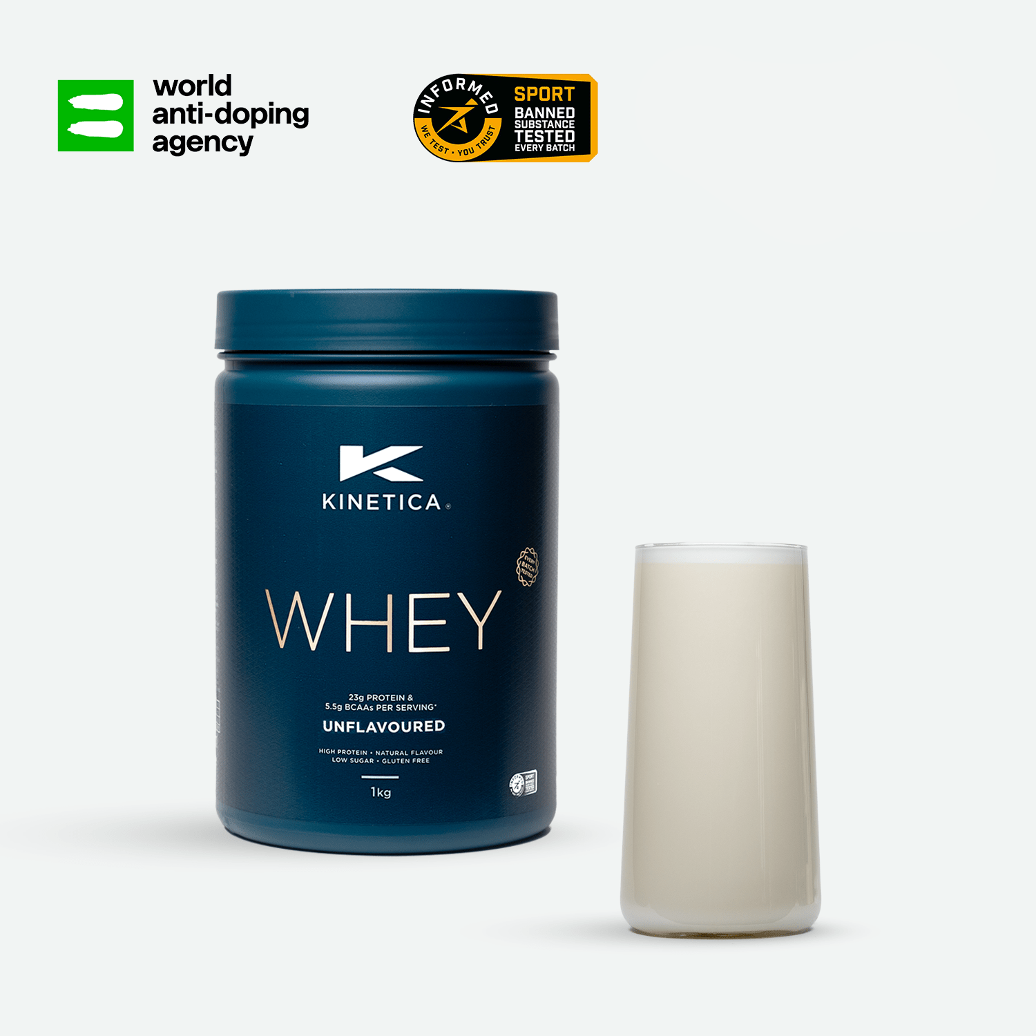 Whey Protein Unflavoured 1kg - Kinetica Sports