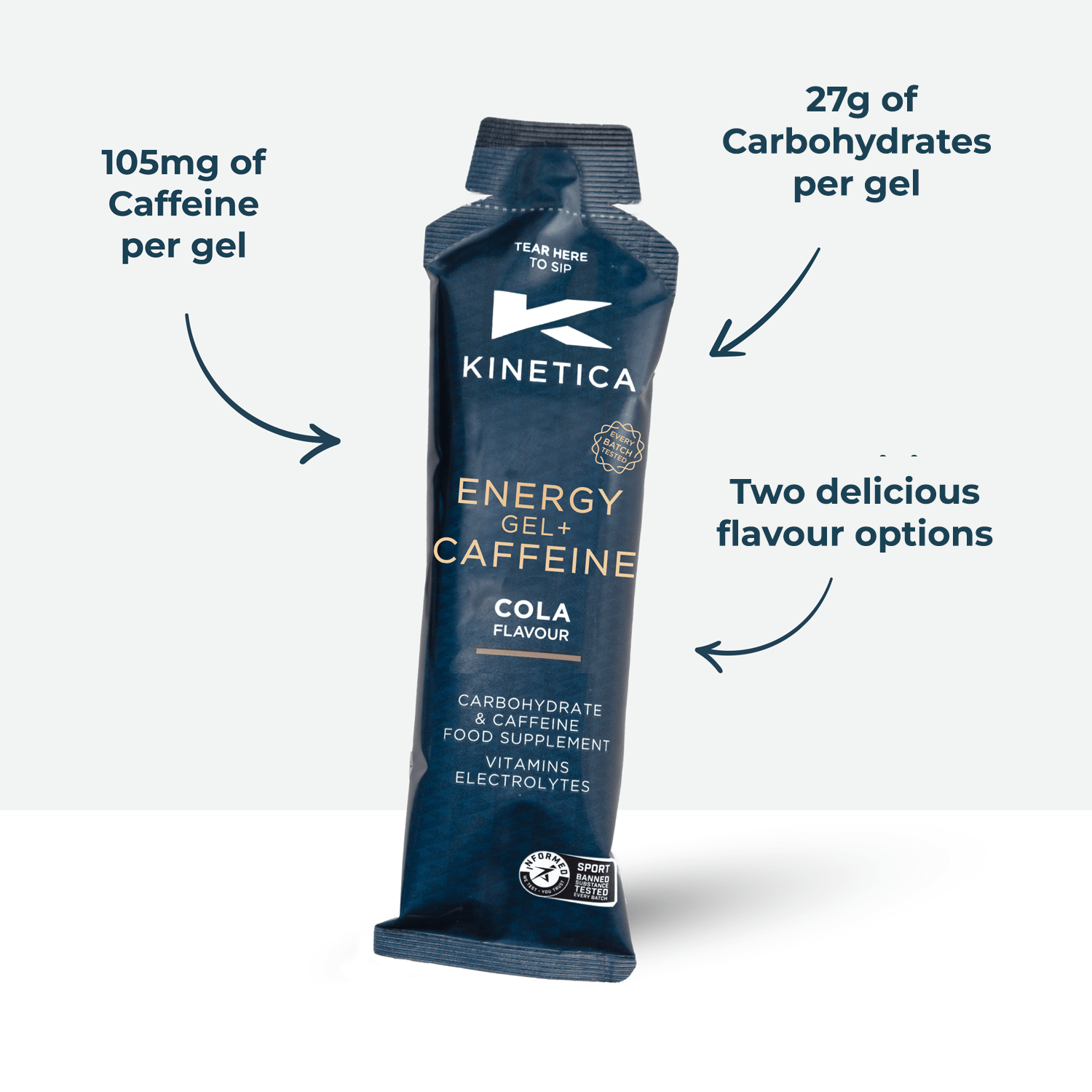 Caffeine Gel Cola - 24 x 70g - Kinetica Sports