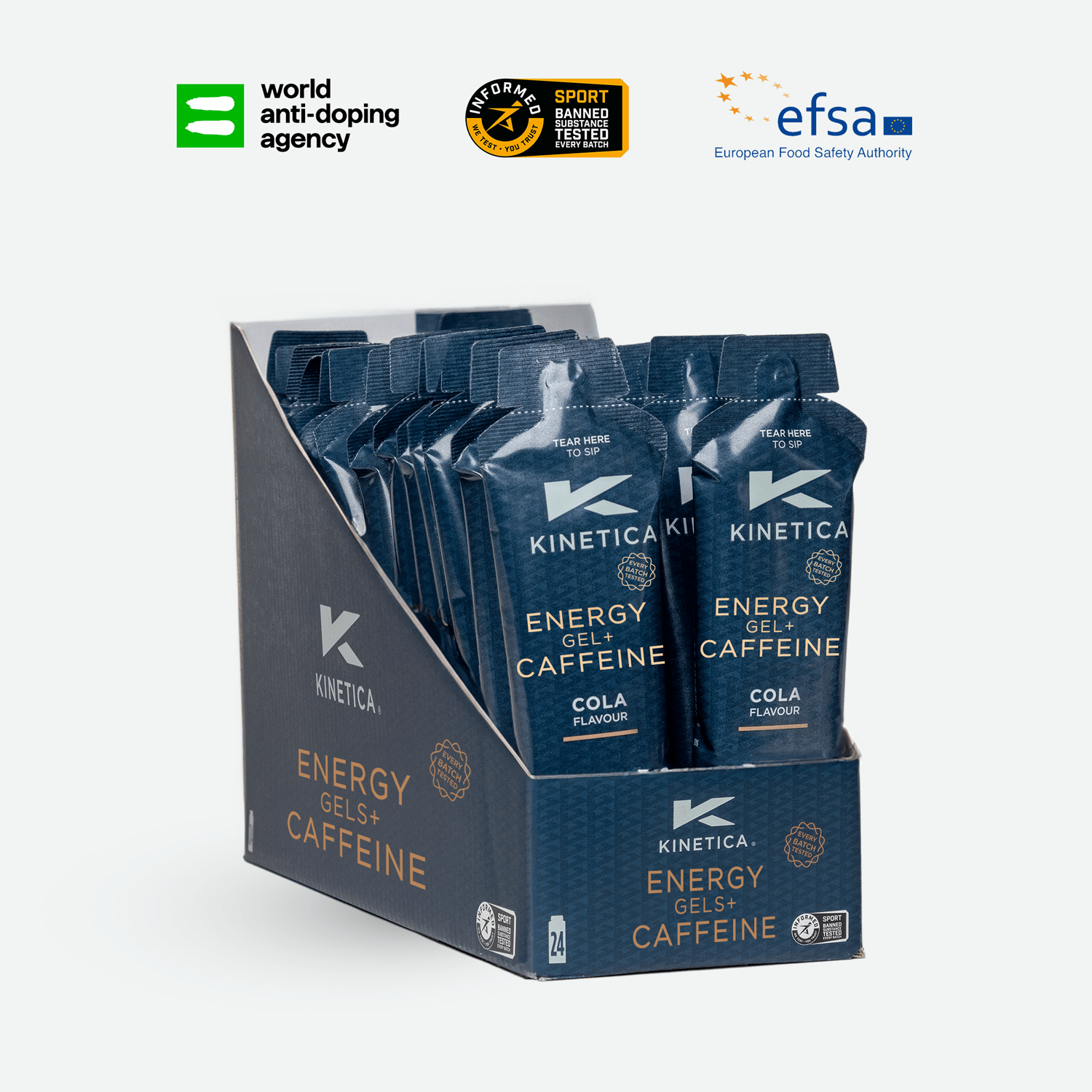 Caffeine Gel Cola - 24 x 70g - Kinetica Sports