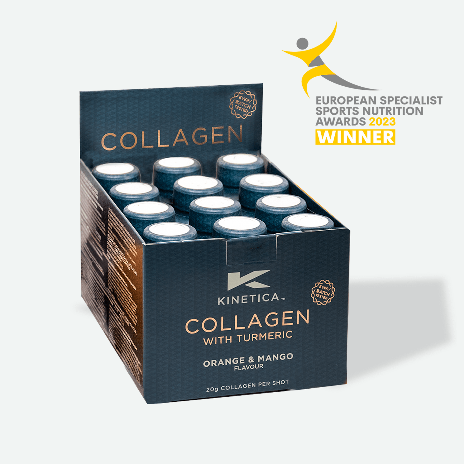 Collagen Shot with Turmeric - Orange & Mango 12-pack - Kinetica Sports