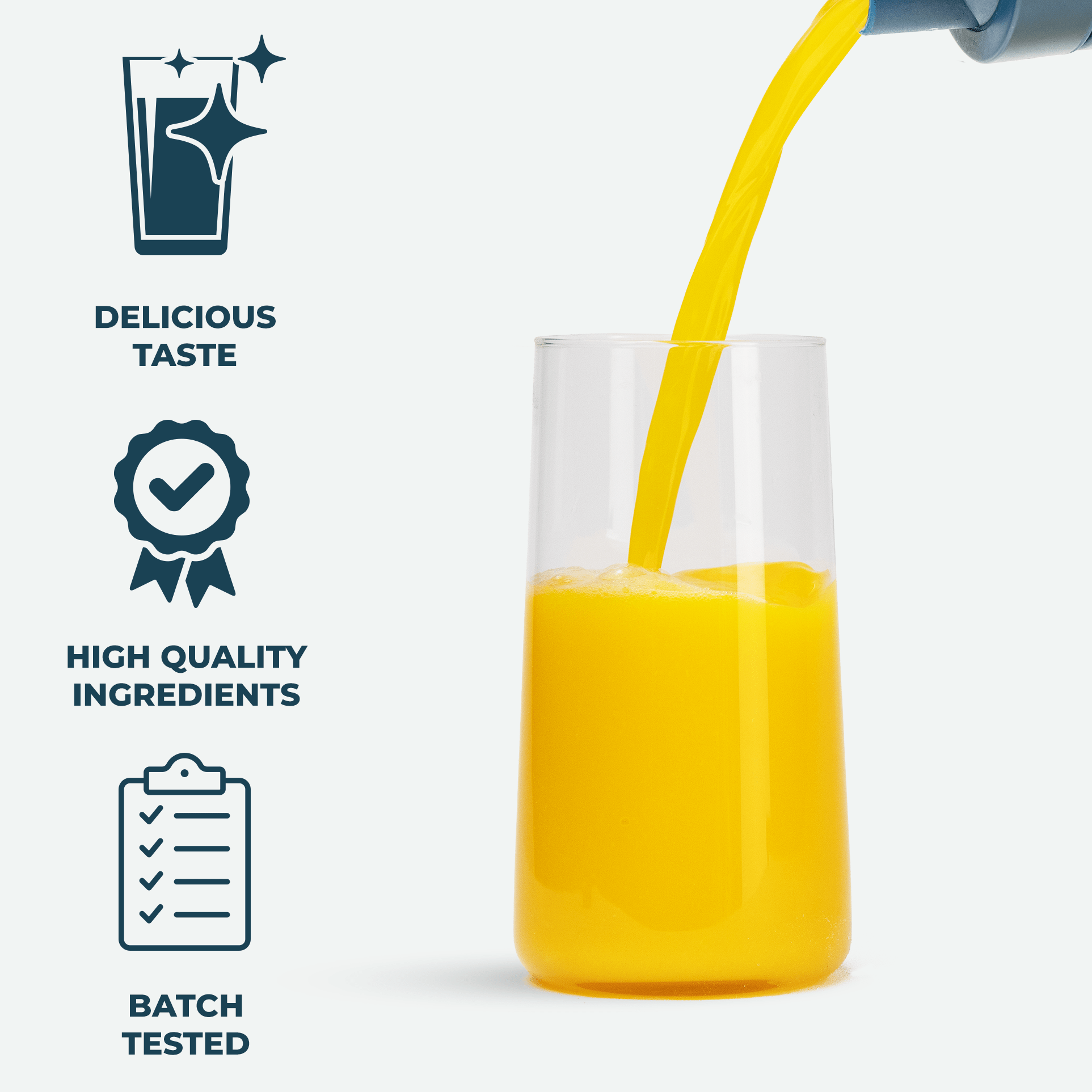 Recovery Powder 1.5kg Orange & Mango Pouring SHot