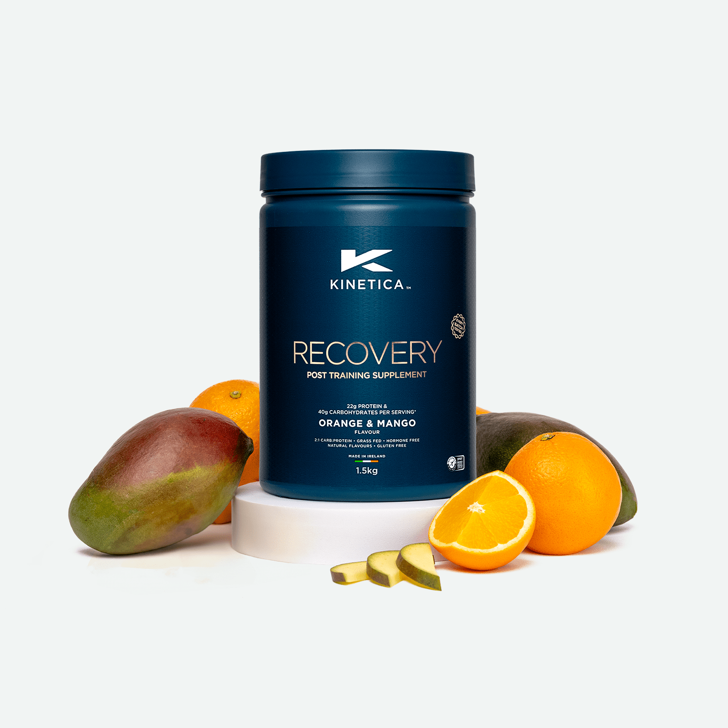 Recovery Powder 1.5kg Orange & Mango Kinetica Sports