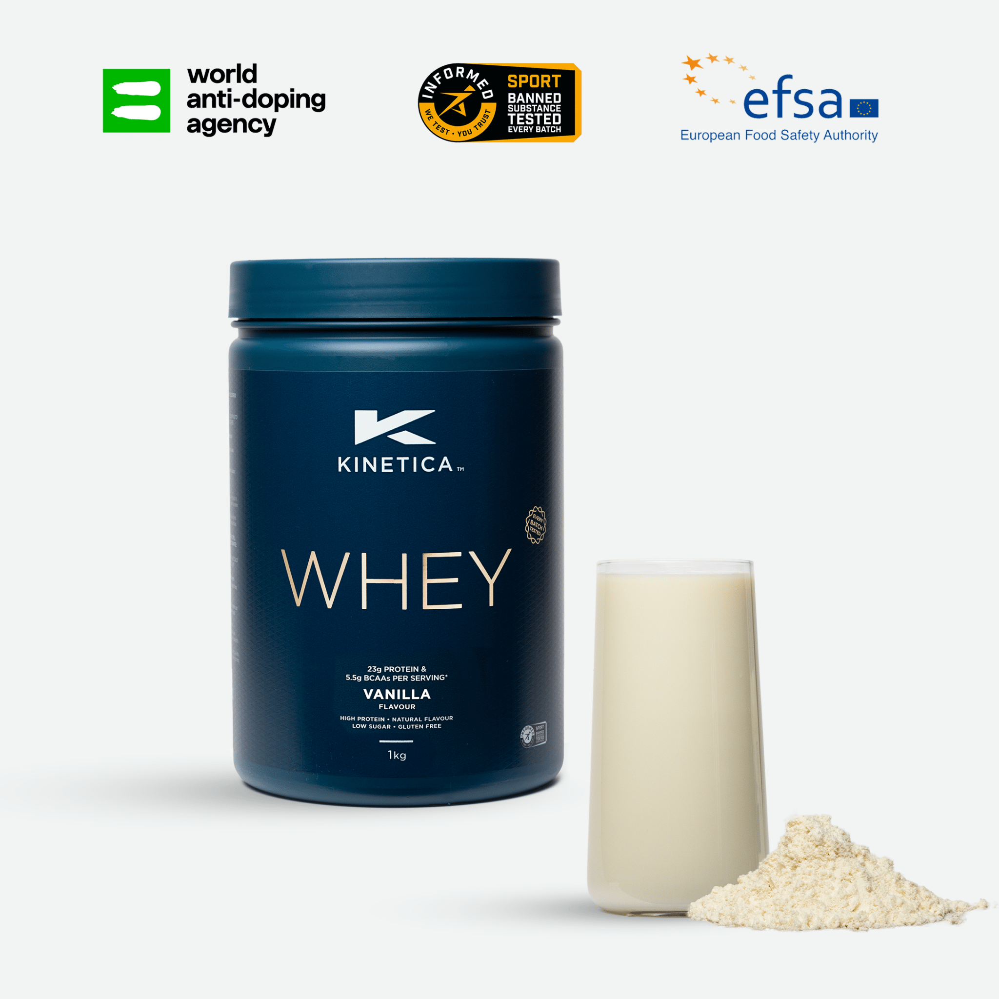 Kinetica Sports Whey Protein - Vanilla Flavour