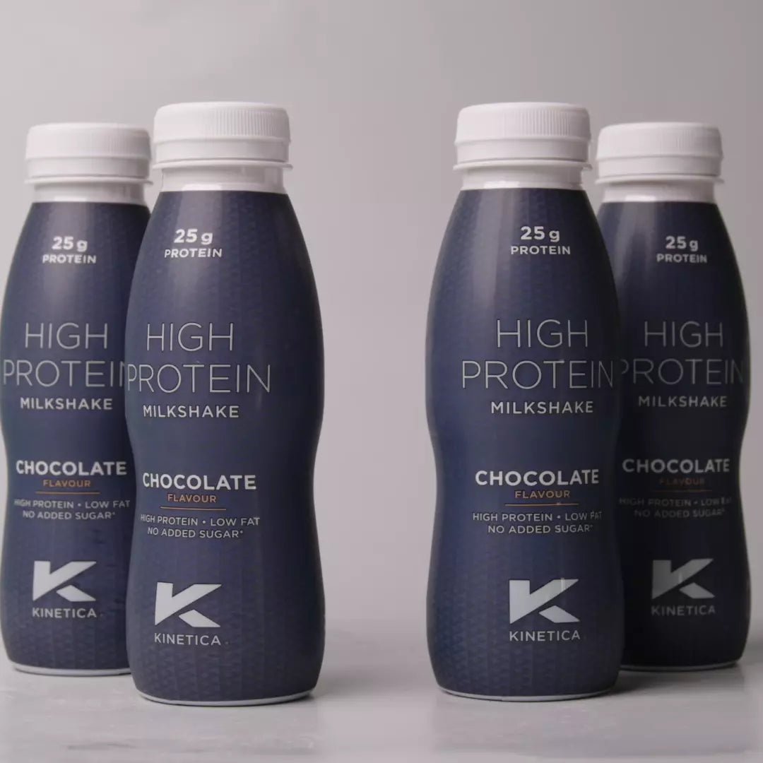 High Protein Milkshake Chocolate - 12 x 330ml - Kinetica Sports