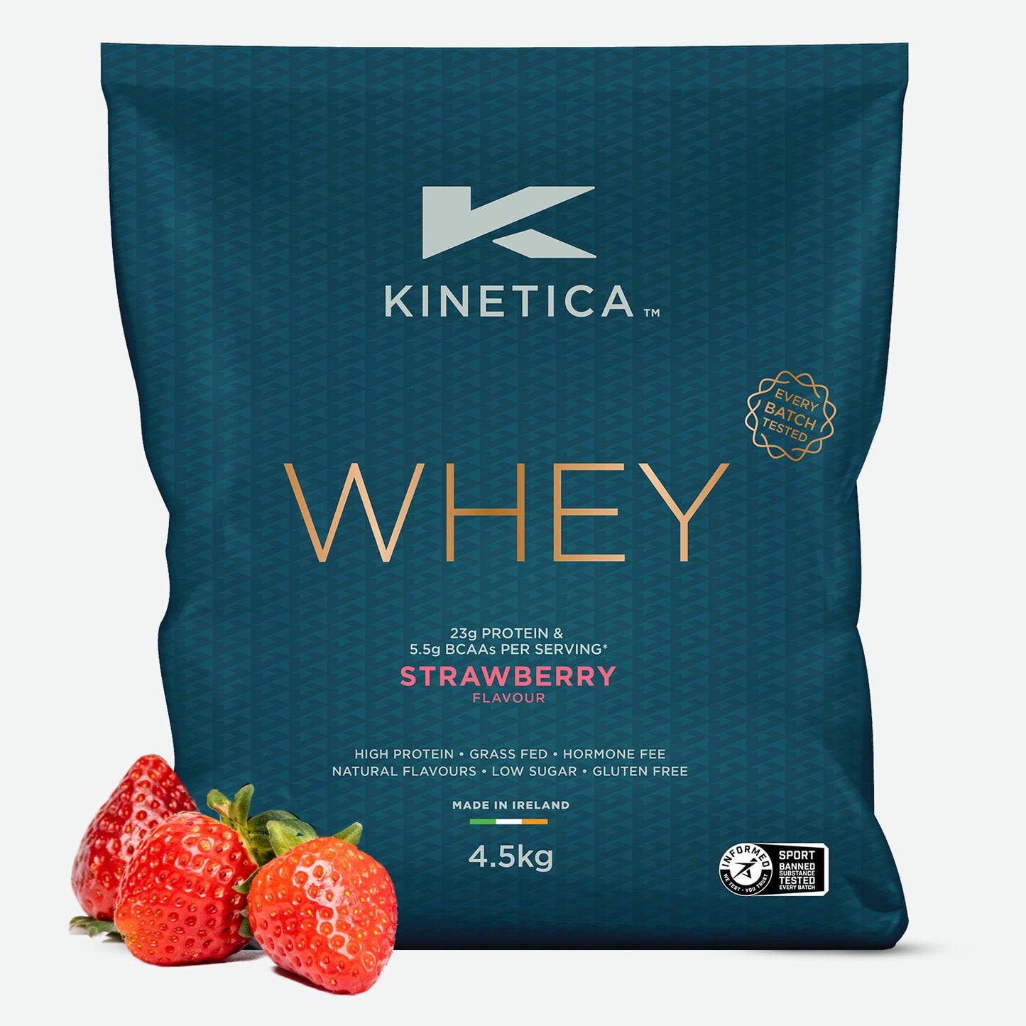 Whey Protein Strawberry 4.5kg - Kinetica Sports UK
