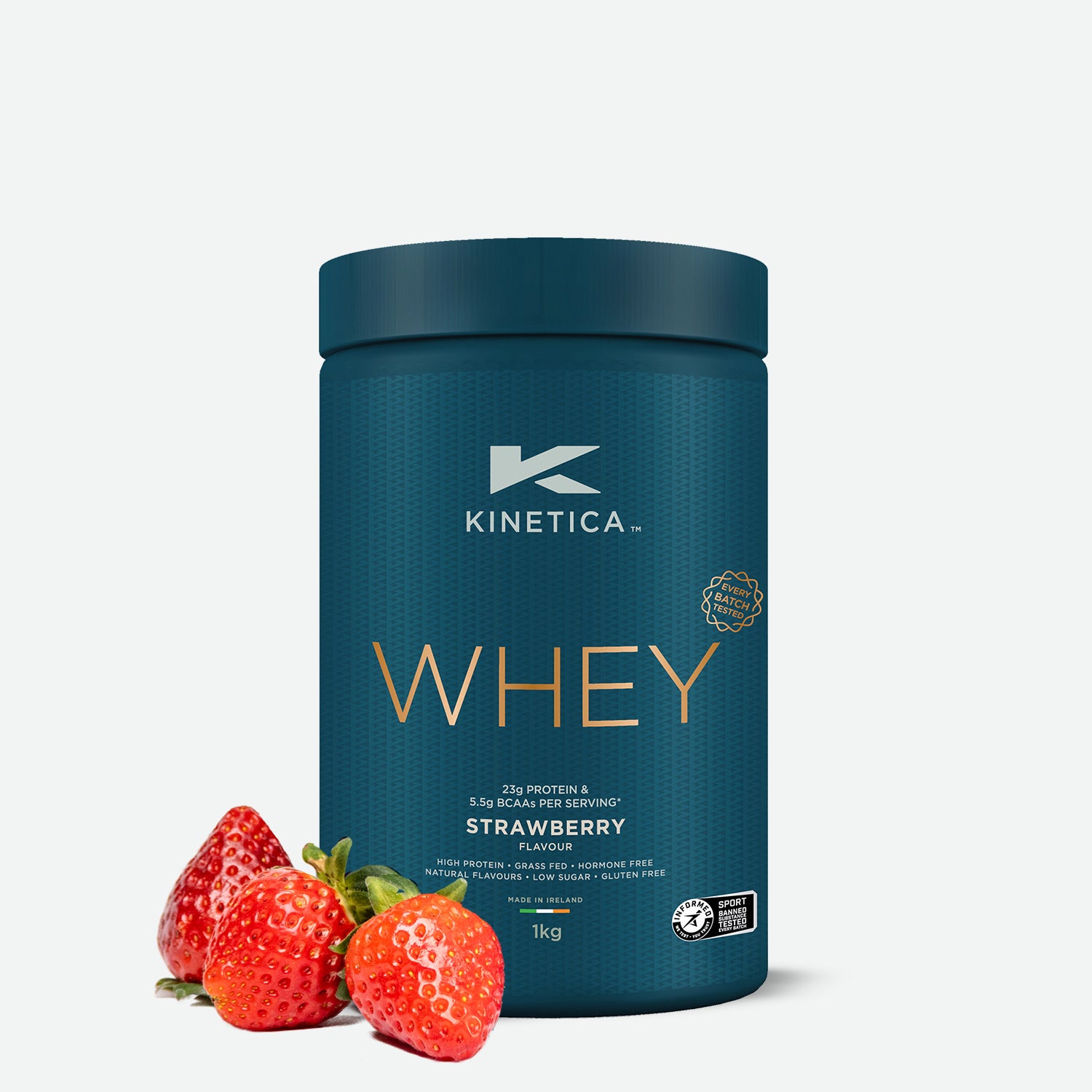 Whey Protein Strawberry 1kg - Kinetica Sports UK