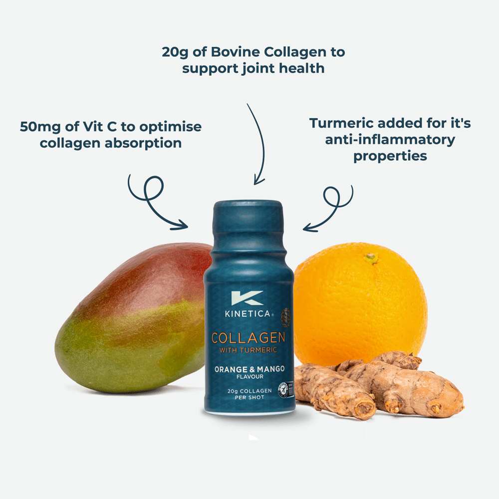 Collagen Shot with Turmeric - Orange & Mango 12-pack - Kinetica Sports